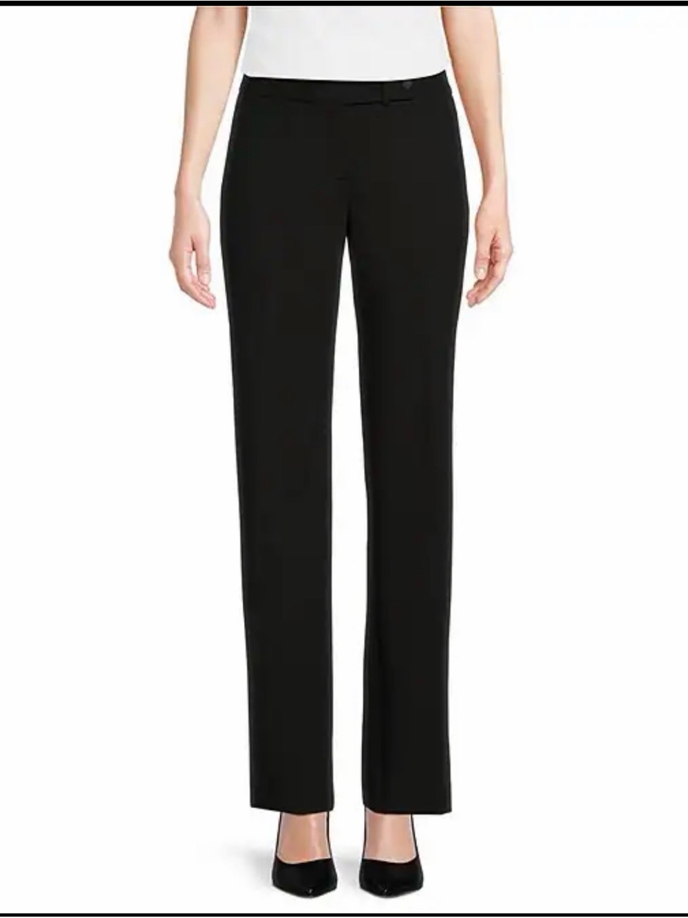 Calvin Klein Classic Fit Black Straight-Leg Work Pants - Women Size 16 NWOT